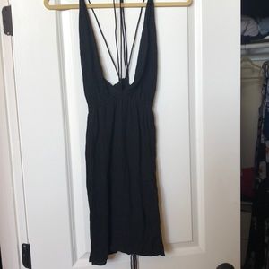 Indah Black slit dress